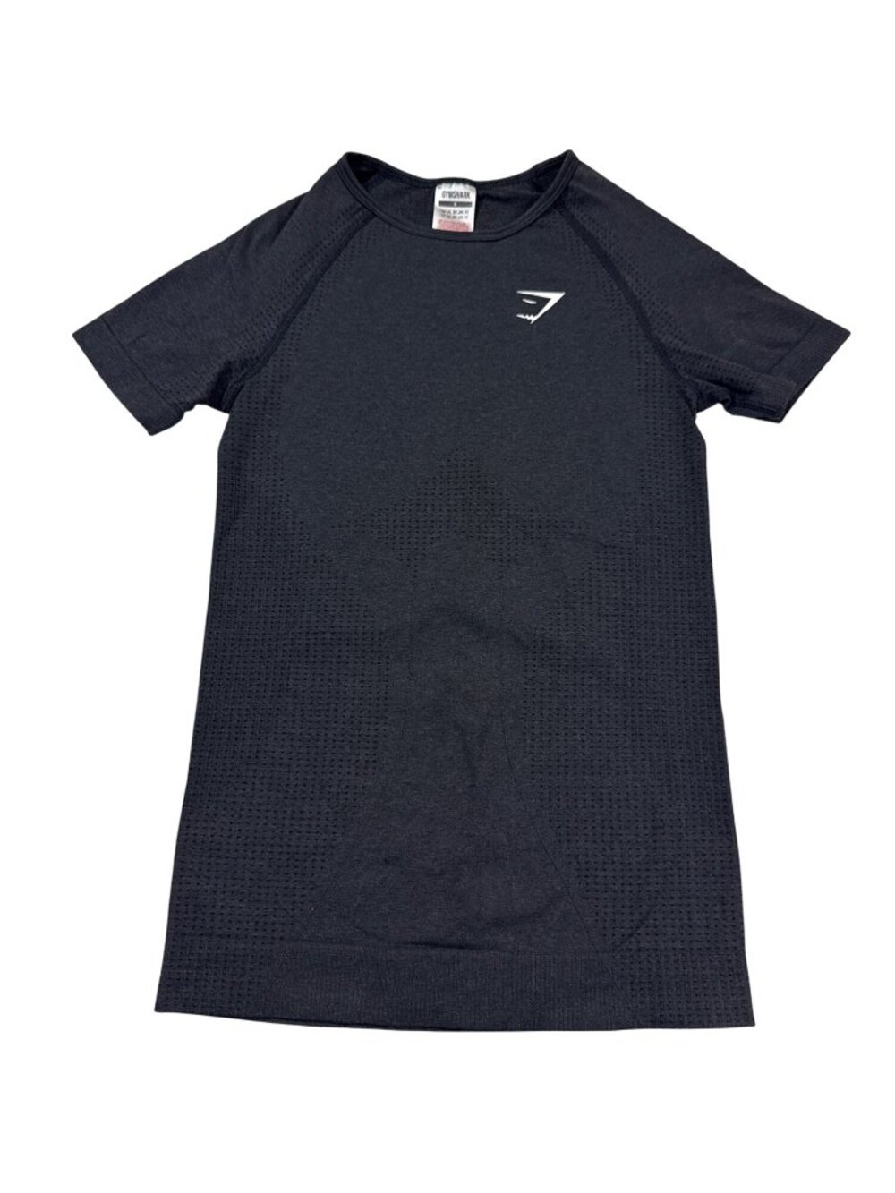 Gymshark Womens Small Black Performance Short Sleeve Shirt Breathable (AA1183)